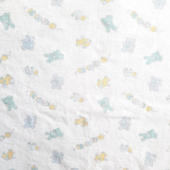 Vintage Honors Baby Bunny Bear Turtle Chick Swaddle Receiving Blanket 36" X 28" - Picture 2 of 4